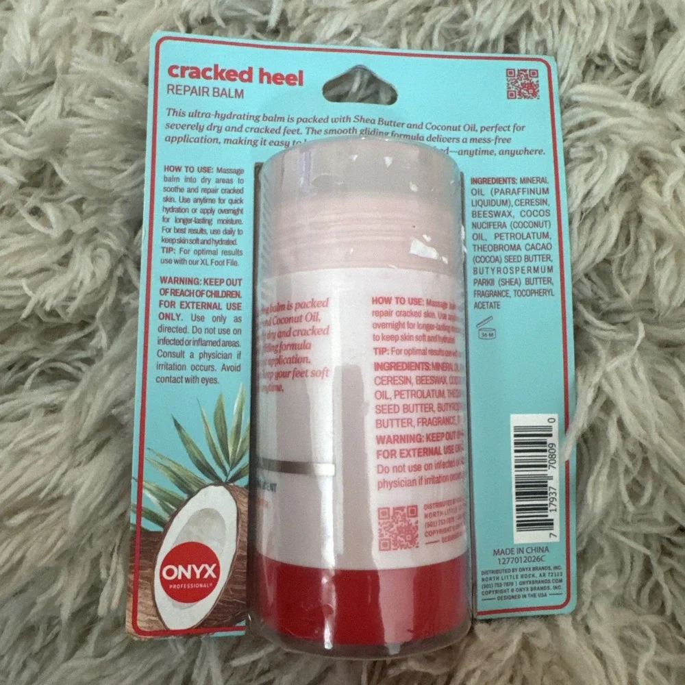 Onyx Professional Cracked Heel Repair Balm Stick 2 Pack Dry Cracked Feet Trea...